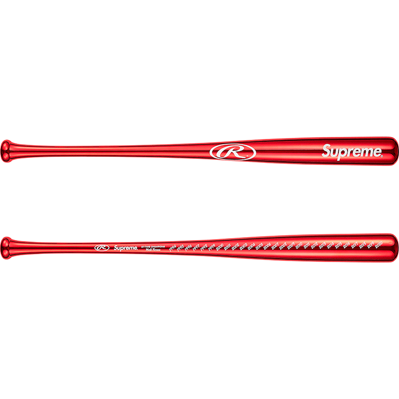 Supreme®/Rawlings® Chrome Maple Wood Baseball Bat