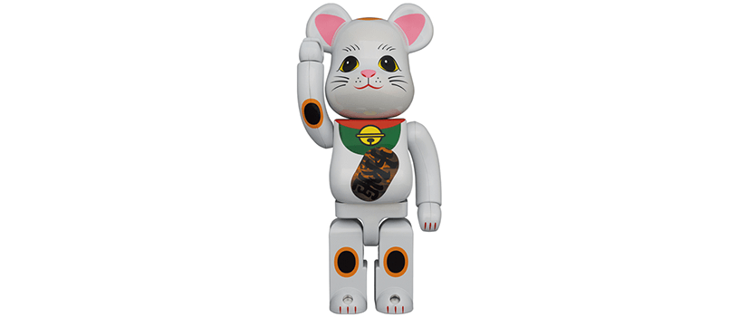 MEDICOMTOYソラマチBE@RBRICK 招き猫 白メッキ 発光 400 ...