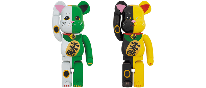 BE@RBRICK 招き猫 白×緑 ／黒×黄 1000％ | tradexautomotive.com