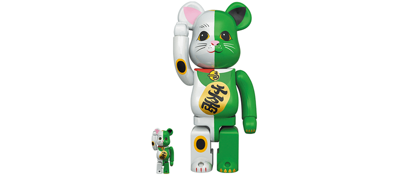BE@RBRICK 招き猫 白×緑 100％ & 400％ - その他