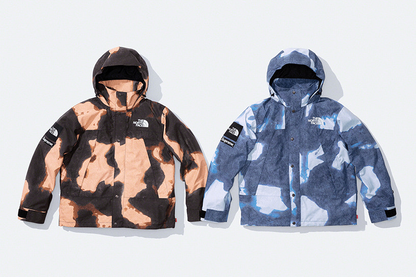Supreme®/The North Face® Bleached Denim Print Mountain Jacket