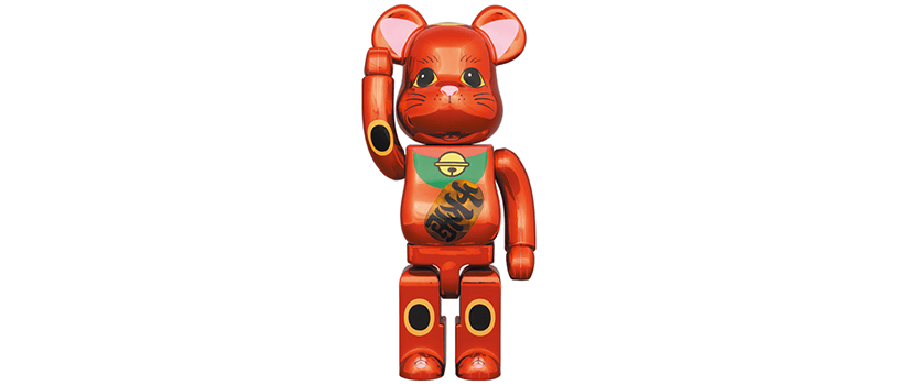 BE@RBRICK 招き猫 梅金メッキ 発光 400％ | forext.org.br