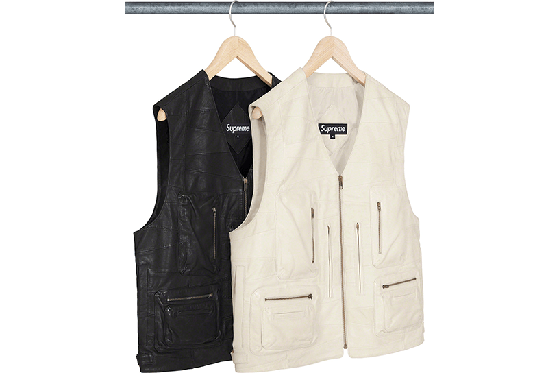 Patchwork Leather Cargo Vest