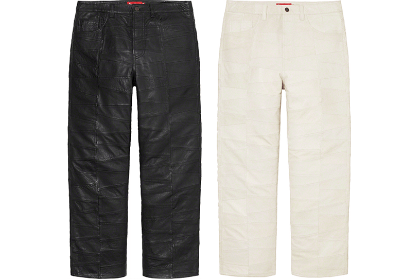 Patchwork Leather 5-Pocket Jean