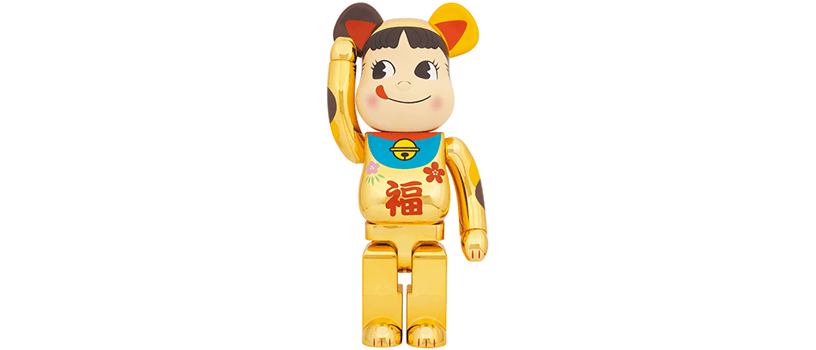 BE@RBRICK 招き猫 ペコちゃん 福 金メッキ 1000%コレクション - その他