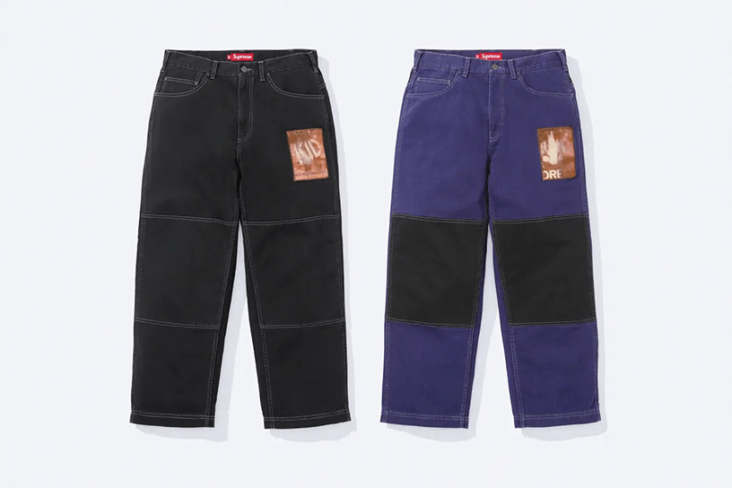 Mark Leckey/Supreme Dream English Kid Twill Panel Pant with lenticular patch