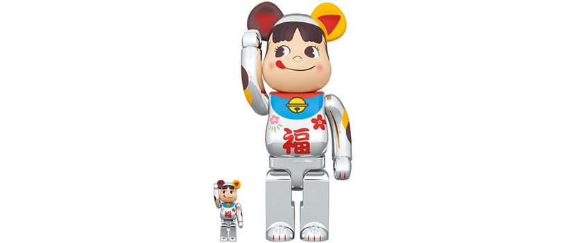 BE@RBRICK 招き猫 ペコちゃん 福 100％ ＆ 400％ -