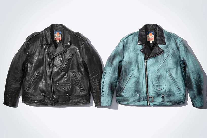 Supreme®/blackmeans Painted Leather Motorcycle Jacket