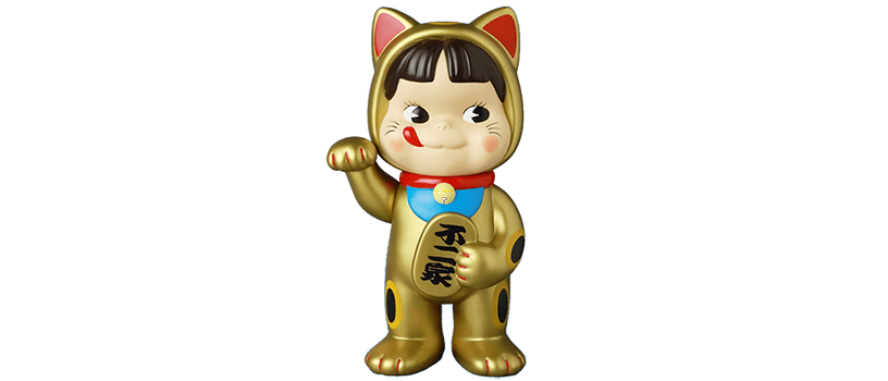 【2024年1月15日（月）10時～】不二家ソフビコレクション 招き猫ペコちゃん（金塗装）