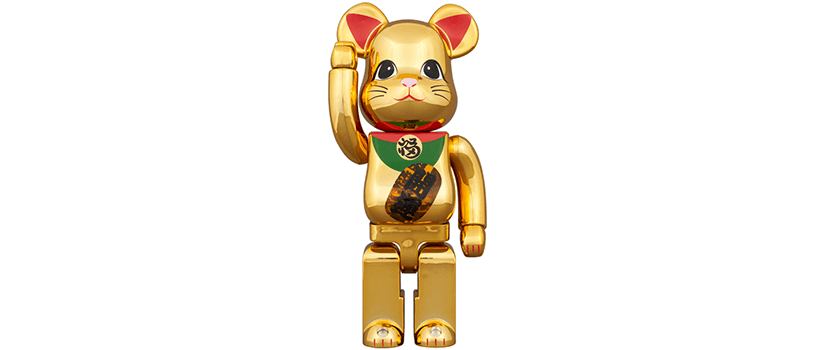 【2024年1月30日（火）12時～】BE@RBRICK 招き猫 開運 金メッキ 発光