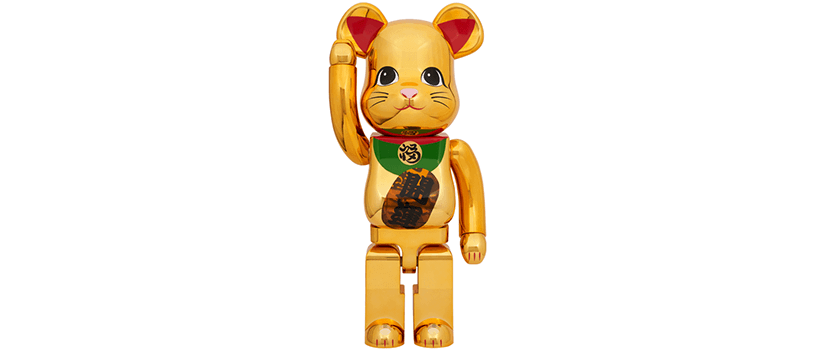 人気100%新品BE@RBRICK 招き猫 金メッキ 発光 1000％ ベアブリック その他