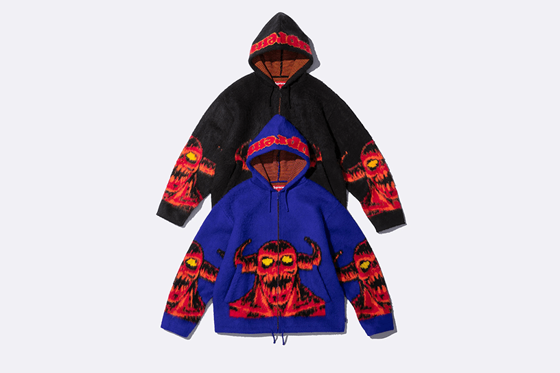 Supreme/Toy Machine Zip Up Hooded Sweater