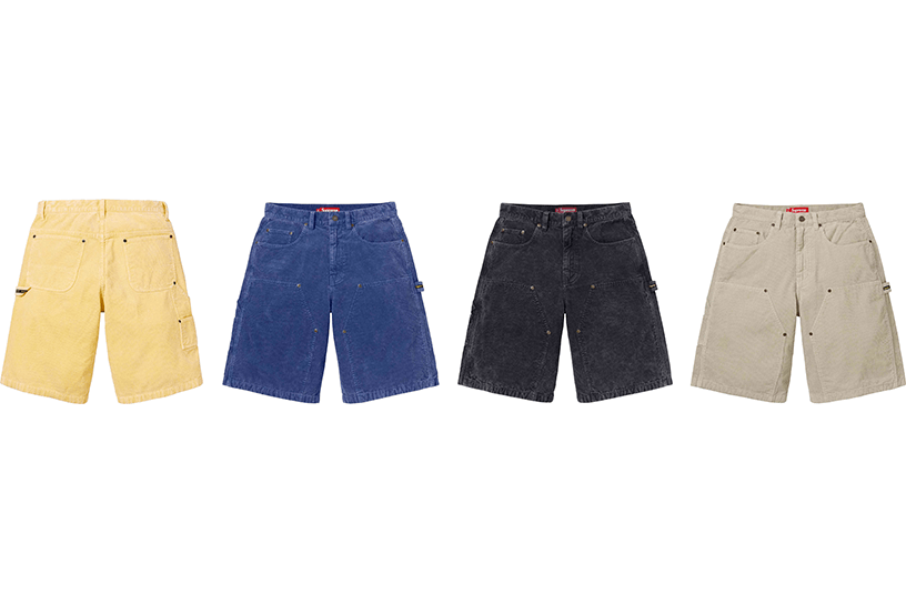 Washed Corduroy Double Knee Painter Short
