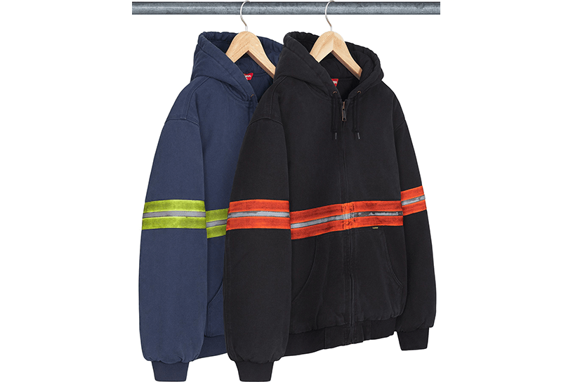 Reflective Stripe Hooded Work Jacket