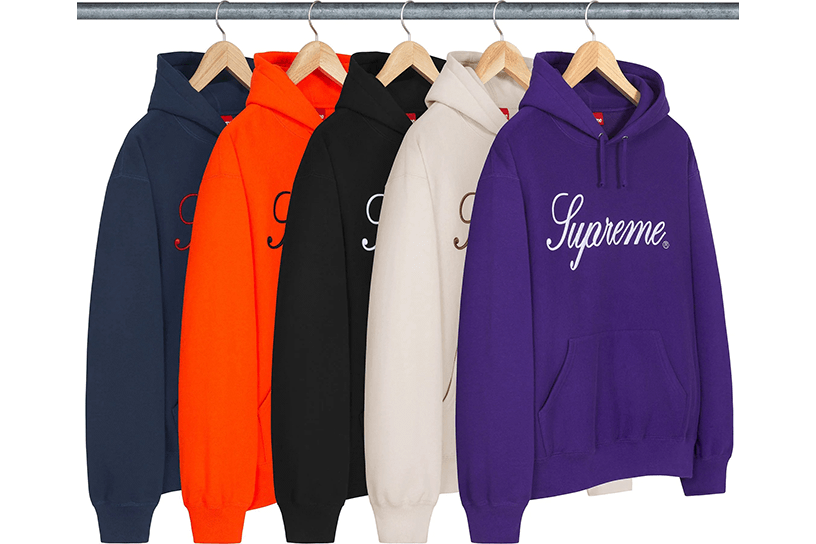 Embroidered Script Hooded Sweatshirt