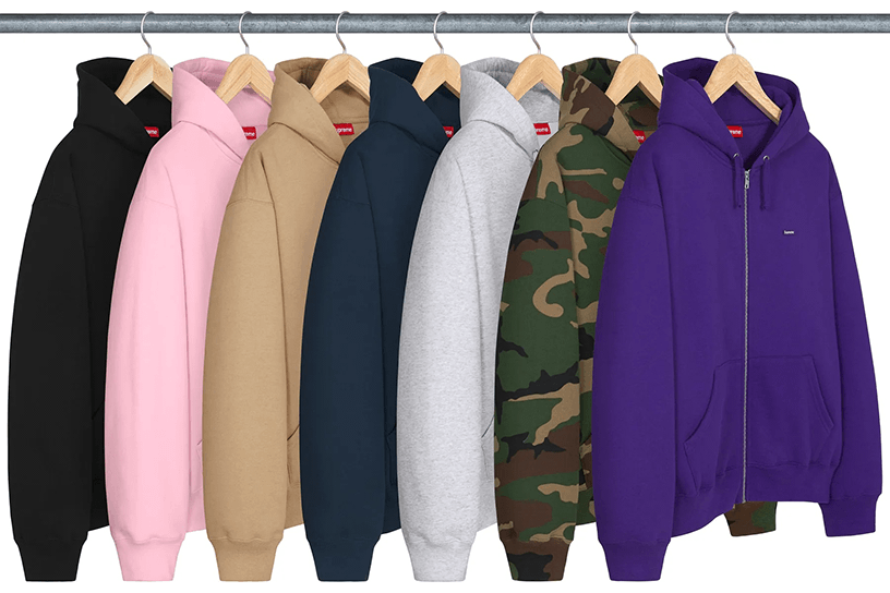 Small Box Zip Up Hooded Sweatshirt