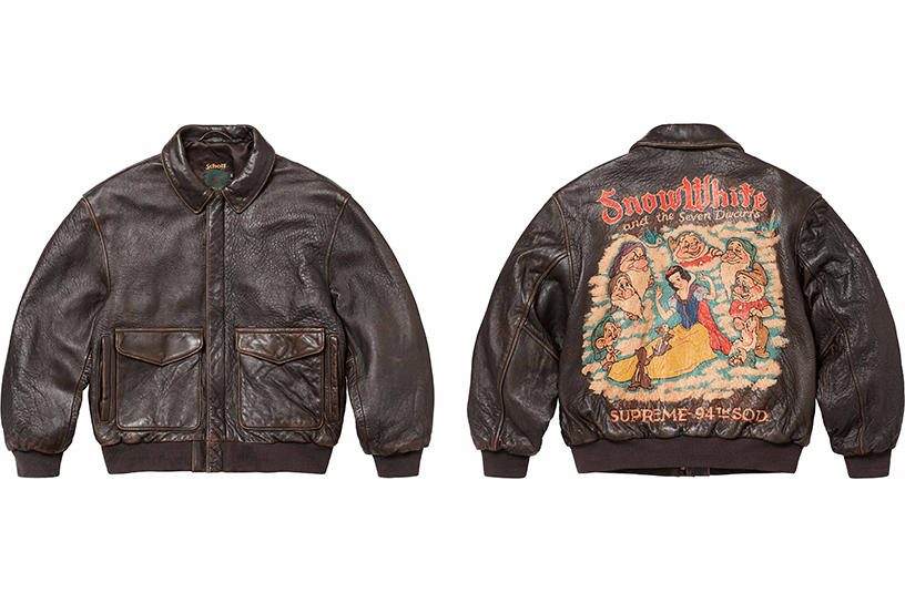 Supreme®/Schott® Snow White Hand-Painted Leather A2 Jacket