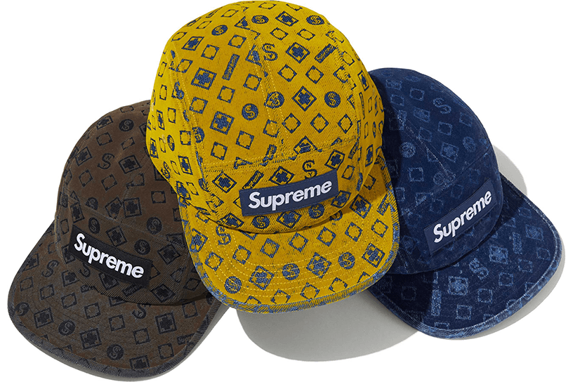 Flocked Denim Camp Cap