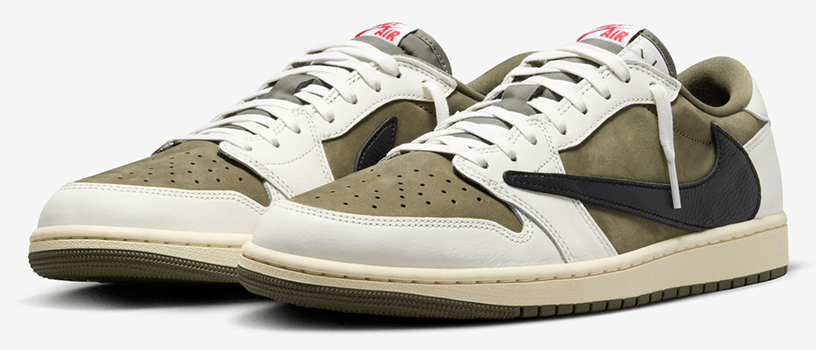 【抽選：2024年10月2日（水）8時59分まで】NIKE AIR JORDAN 1 LOW OG x TRAVIS SCOTT “REVERSE OlIVE”