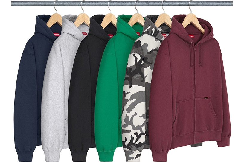 Work Zip Up Hooded Sweatshirt