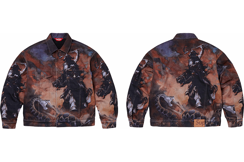 Frazetta Faux Shearling Lined Trucker Jacket