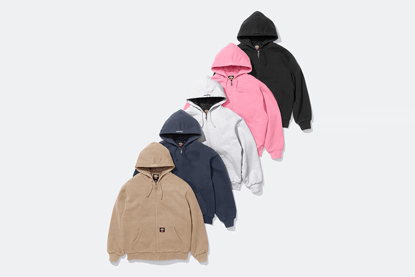 Supreme®/Dickies® Quilted Lined Zip Up Hooded Sweatshirt