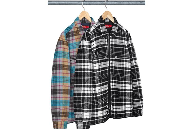 Quilted Flannel Zip Up Shirt