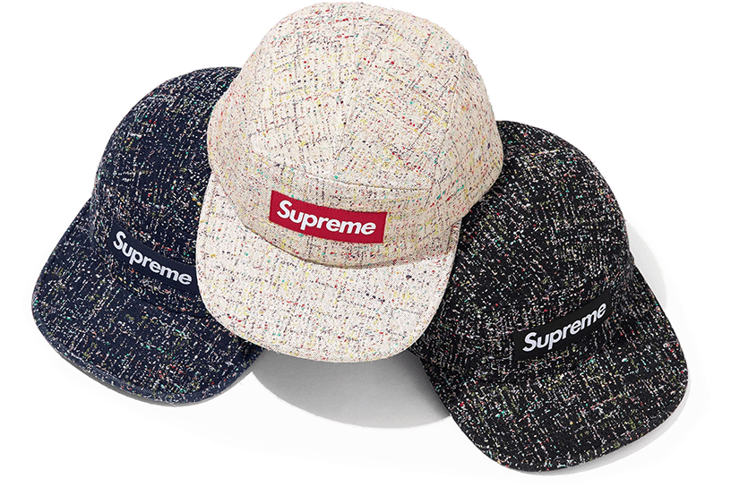 Denim Bouclé Camp Cap