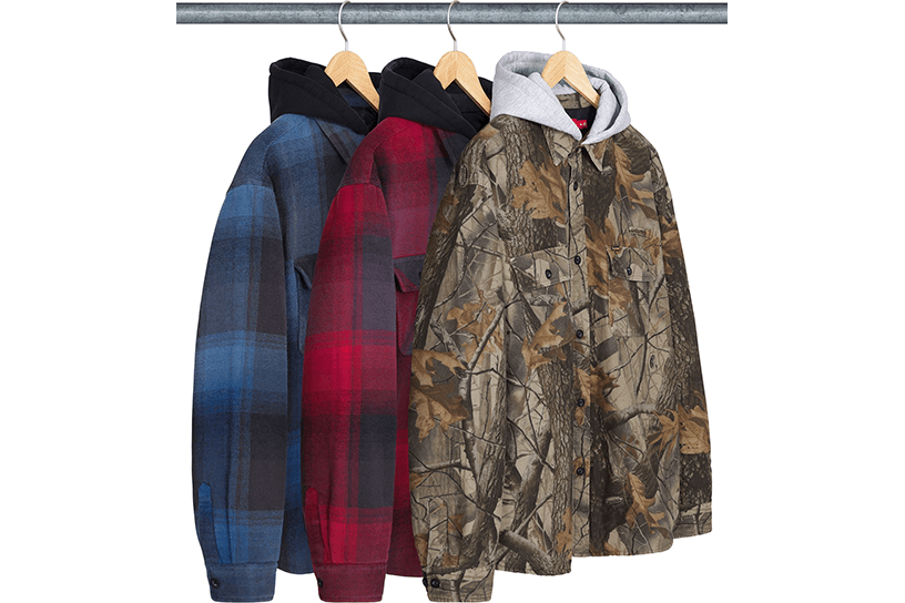 Quilted Lined Hooded Flannel Shirt