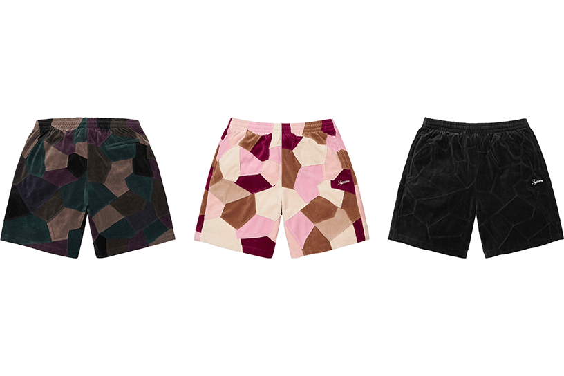 Patchwork Velour Short
