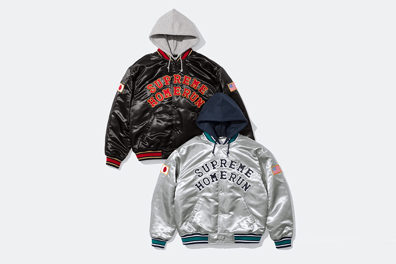 Supreme®/Homerun Satin Hooded Varsity Jacket