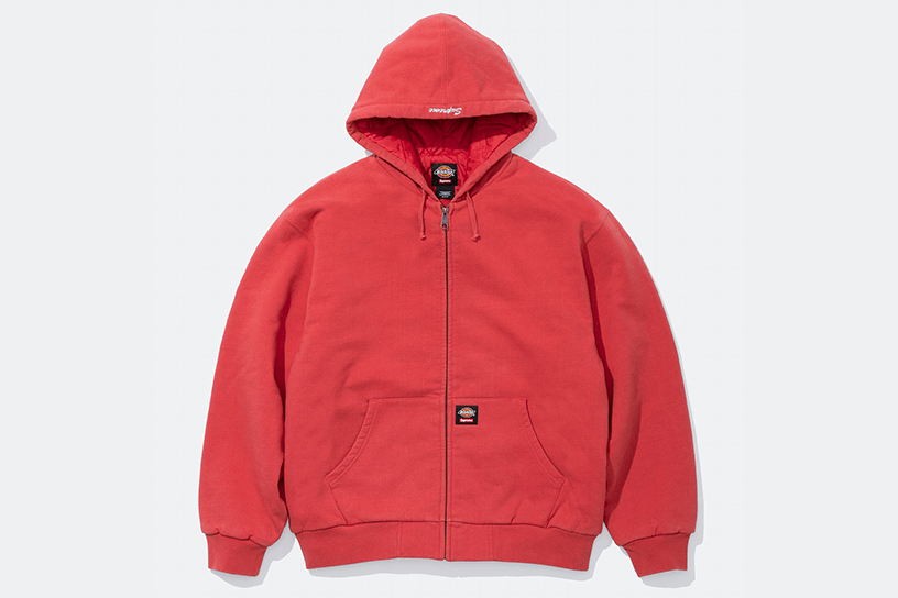 Supreme®/Dickies® Quilted Lined Zip Up Hooded Sweatshirt