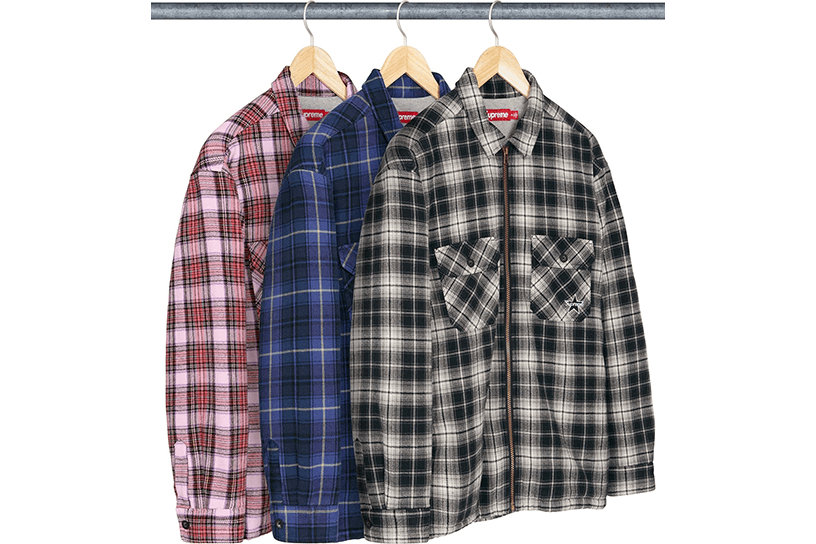 Thermal Lined Zip Up Flannel Shirt