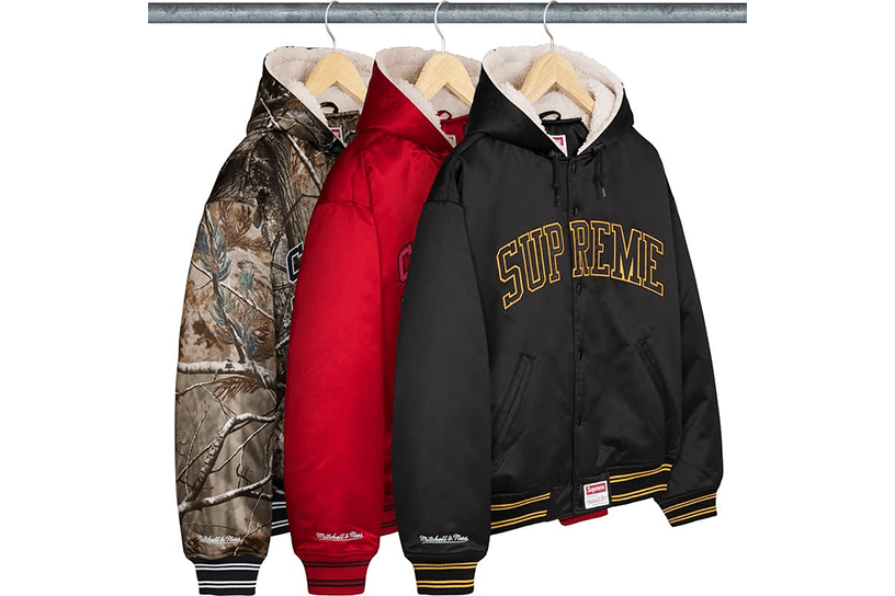 Supreme®/Mitchell & Ness® Lined Hooded Satin Varsity Jacket