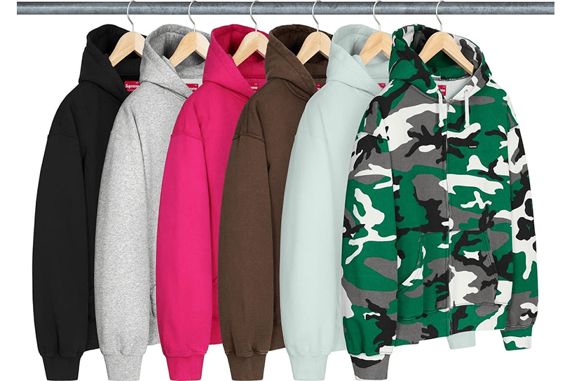 Small Box Zip Up Hooded Sweatshirt