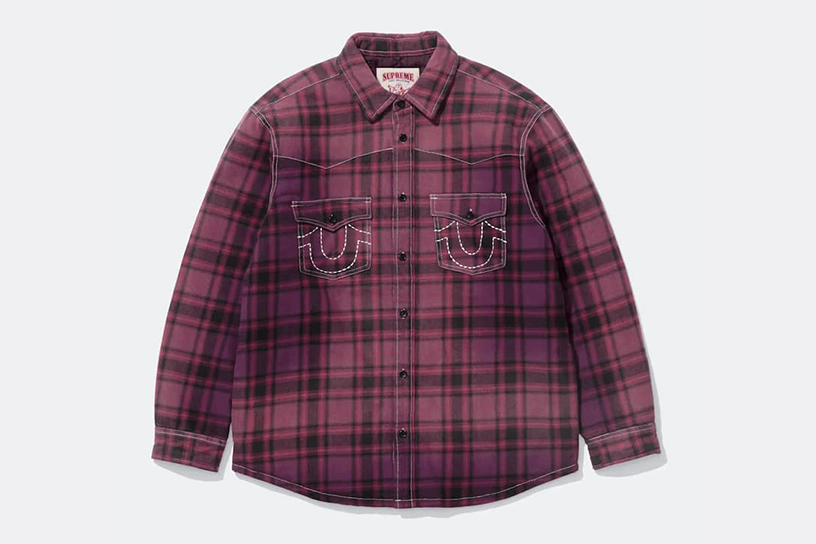 Supreme®/True Religion® Quilted Lined Plaid Flannel Shirt Supreme®/True Religion® Quilted Lined Plaid Flannel Shirt