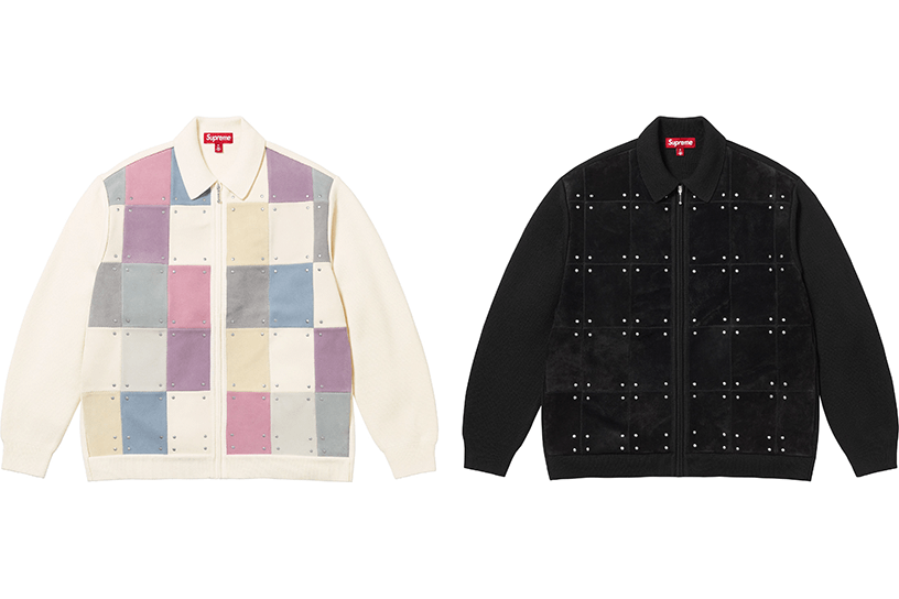 Studded Suede Zip Up Cardigan