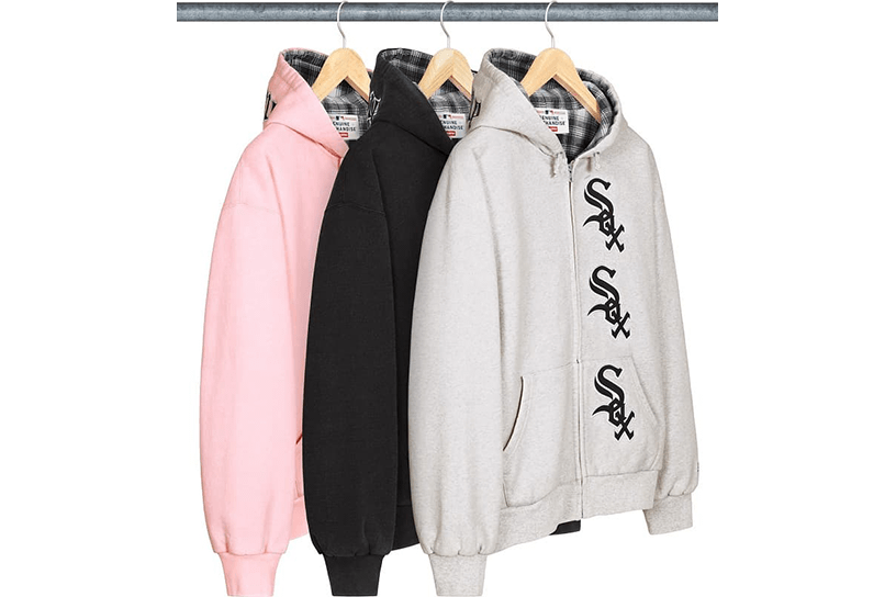 Supreme®/Chicago White Sox™ Zip Up Hooded Sweatshirt Supreme®/Chicago White Sox™ Zip Up Hooded Sweatshirt