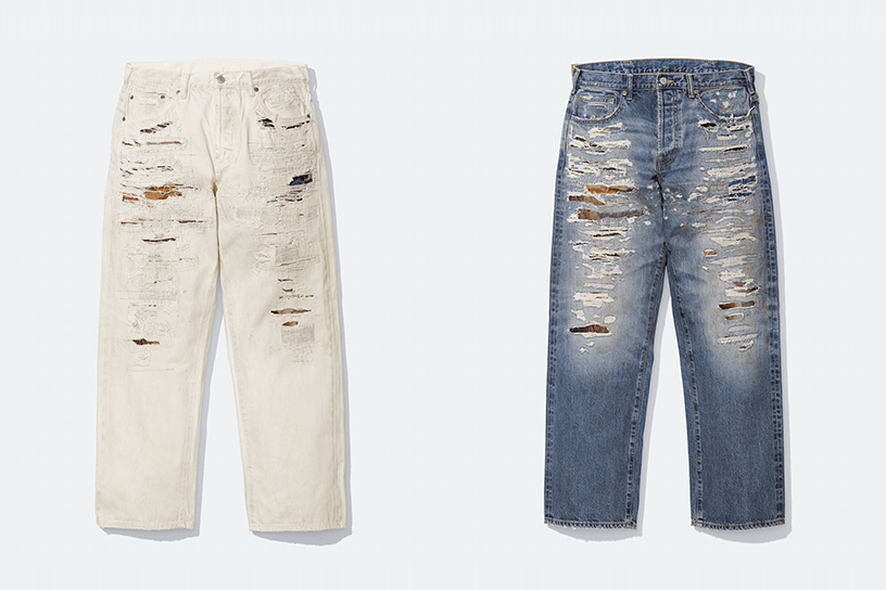 Supreme®/MM6 Maison Margiela Distressed Loose Fit Selvedge Jean Supreme®/MM6 Maison Margiela Distressed Loose Fit Selvedge Jean